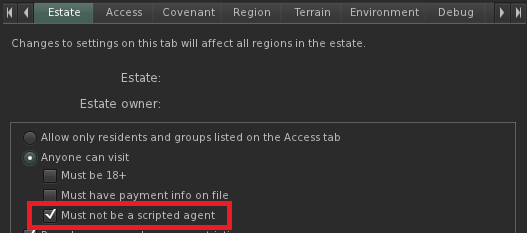 Scripted Agent Estate Access